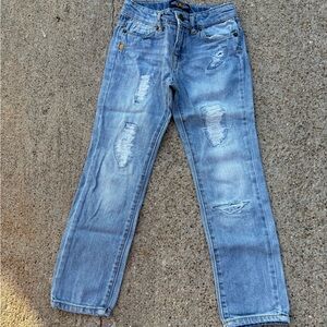 Lucky brand girls distressed jeans size 6, EUC